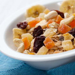 Muesli with dried fruits and nuts