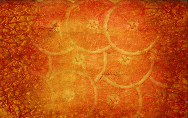 orange slices vintage textures