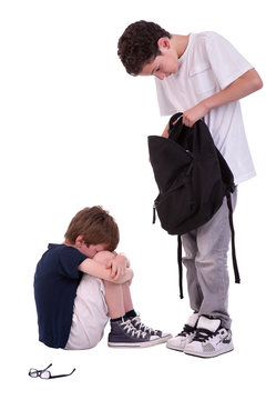 children suffering from bullying by a teen