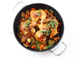Roasted chicken with vegetable