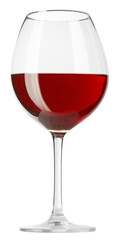 Red wine in a glass
