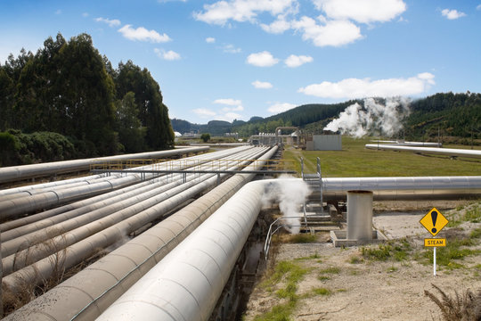 Geothermal power station pipeline