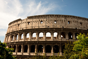 Fototapeta na wymiar Koloseum, Rzym, widok na zewnątrz.