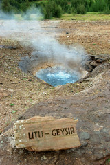 Small hot springs in the Geysir area, Iceland