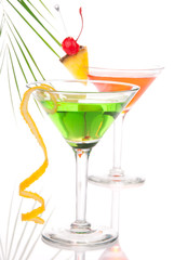 Summer Tropical Martini Cocktails with vodka