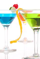 Summer Tropical Martini Cocktails with vodka