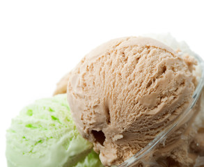 ice cream . Shallow depth-of-field