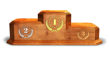 Wooden pedestal for trophies
