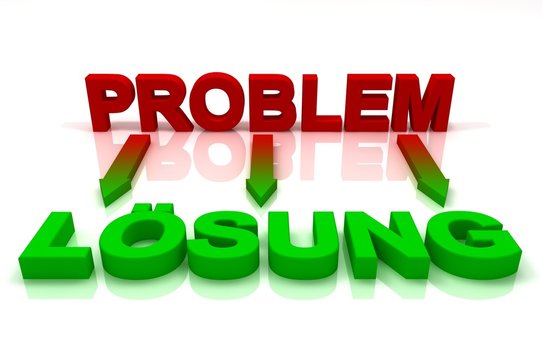 Schriftzug PROBLEM L&Ouml;SUNG