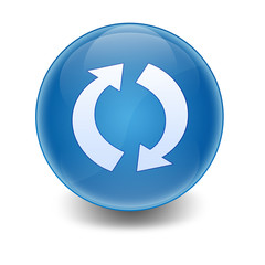 Esfera brillante simbolo actualizar