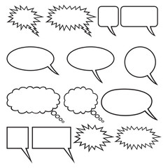 comic speech bubbles