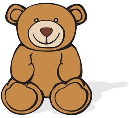 Obraz na płótnie Canvas Sitting Teddy Bear toy