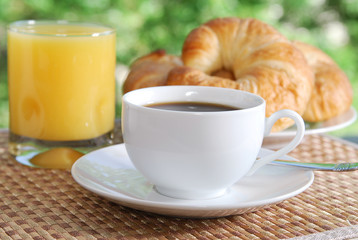 Continental breakfast outdoors