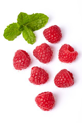 Himbeeren von oben