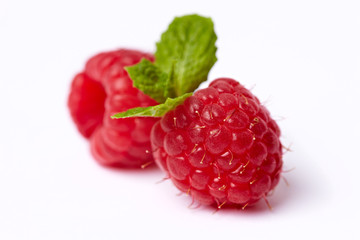 Zwei Himbeeren