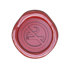 Wax seal with No smoking sign