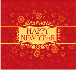 Fototapeta na wymiar Happy New Year greeting card