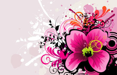 Fototapeta na wymiar flower vector illustration design