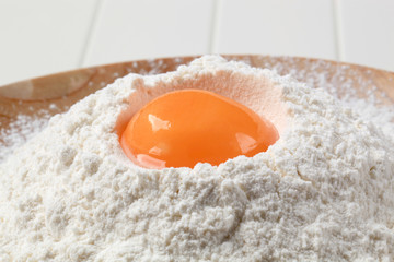 Egg yolk and flour