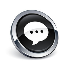 Obraz premium icône bouton internet conversation
