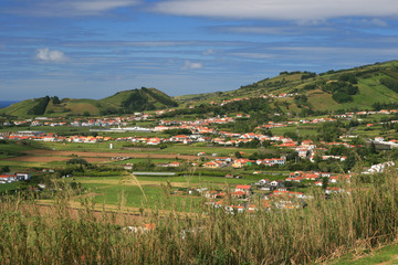 Fototapeta na wymiar view on village