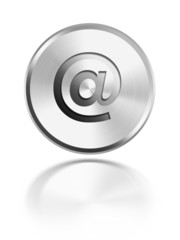 ad eMail brief kontakt button icon glossy silver