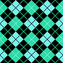 argyle cyan green seamless background