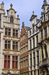 Fototapeta na wymiar Architecture of Brussels. Ancient houses in the town
