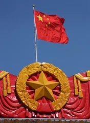 Fotobehang Chinese Red Flag © Dekaro
