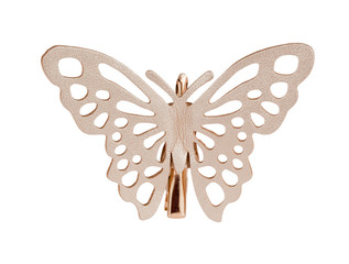 Заколка бабочка.Изолировано на белом.