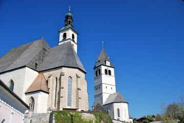 Fototapeta na wymiar Liebfrauenkirche and Pfarrenkirche, Kitzbühel, Tyrol