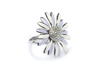 Ring with enamel and diamonds