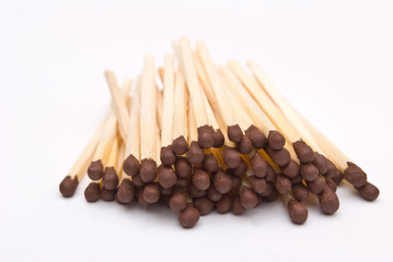 The match box and matches
