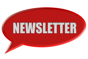 Sprechblase rot NEWSLETTER