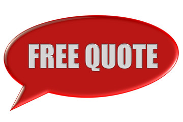 Sprechblase rot oval FREE QUOTE