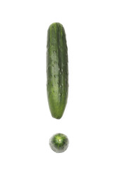 cucumber in interjection symbol shaped