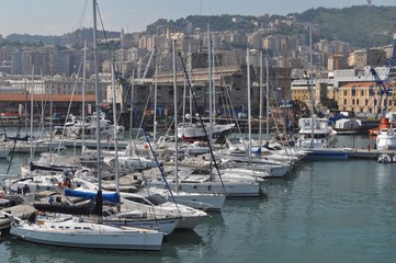 Fototapeta na wymiar Harbour, Genoa, Italy