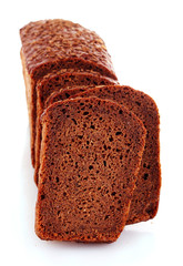 Bread isolated on white
