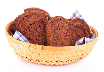 Bread isolated on white