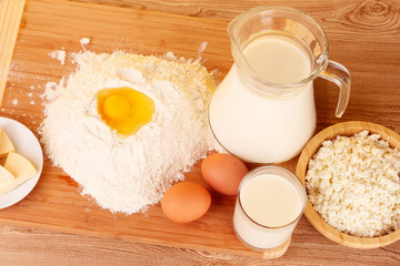 cooking dough on brown