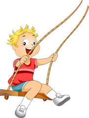 Obraz premium Kid on a Swing