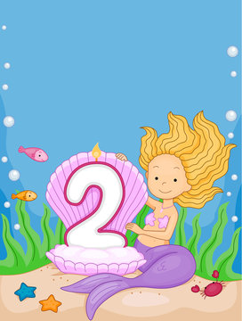 Mermaid Birthday Candle