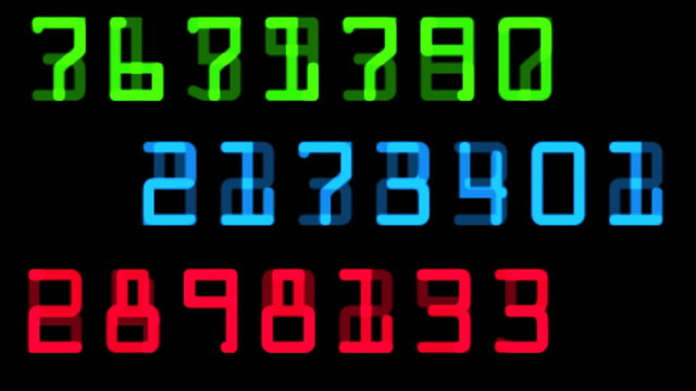 random numbers in color