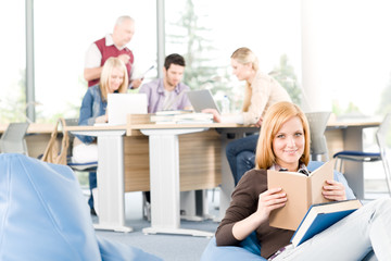 Obraz premium Students and professor - education at high school