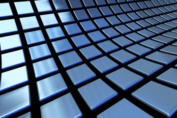 abstract blue cubes background