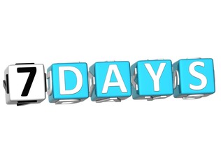 Seven Days cube text