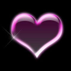 Shiny pink heart