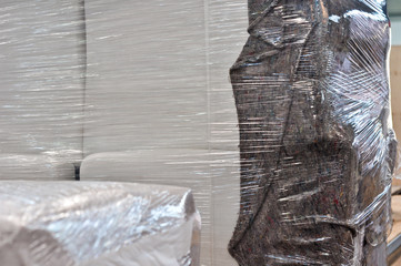 things are packed in a transparent protective film
