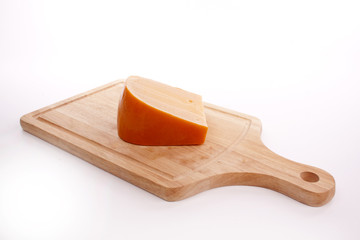 Cheese on a cutting board