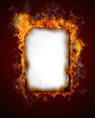 Obraz premium Old burning paper